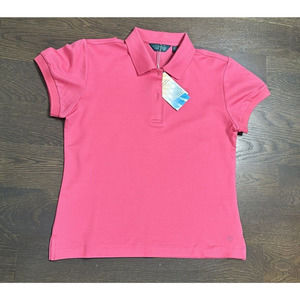 NWT ASTRA CLASSIC GOLF POLO RASPBERRY PINK SUN PROTECTIVE‎ FABRIC M RET $69